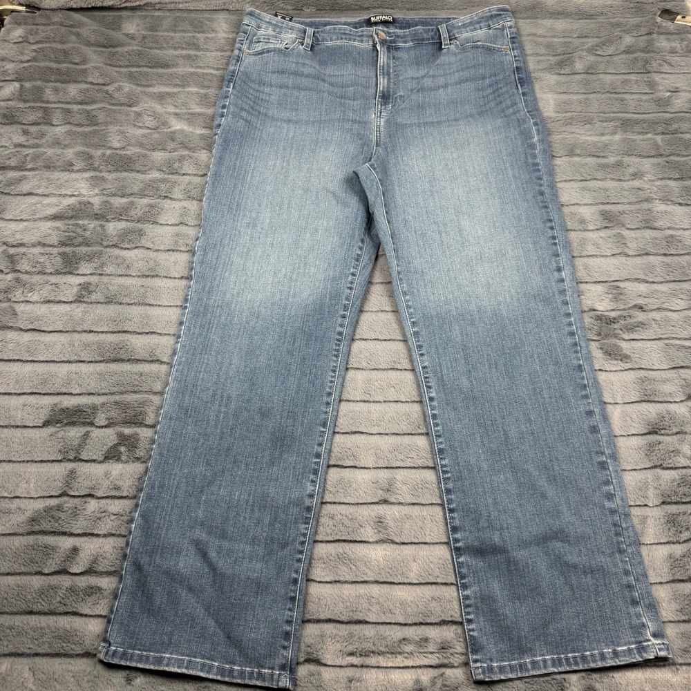 Buffalo David Bitton Alyssa High Rise Straight Leg Jean Blue 16/36 Stretch Denim